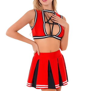 Ensemble d'uniformes de cheerleading pour jeunes, vêtements d'entraînement par sublimation, tenues de danse pour femmes, style tendance, vente en gros - Product Image 1