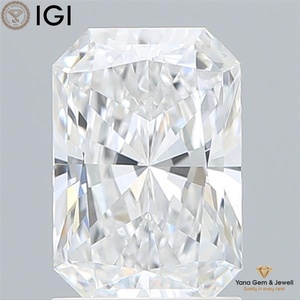 Diamante Cultivado en Laboratorio con Certificación IGI, 1.60 Quilates, Corte Radiante, Claridad VVS2, Color D, CVD, para Regalo de Boda Premium - Product Image 1