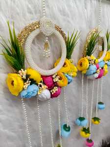 แหวนดอกโบตั๋นทำมือประดับลูกปัดสำหรับแขวนผนัง - Product Image 2
