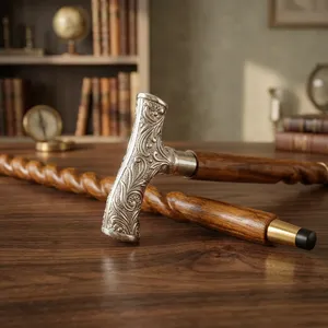Victorian Style <b>Metal</b> Handle Wooden <b>Walking</b> Cane Handmade Vintage Gentleman <b>Walking</b> <b>Stick</b> Ornate Decorative Cane Classic - Product Image 6