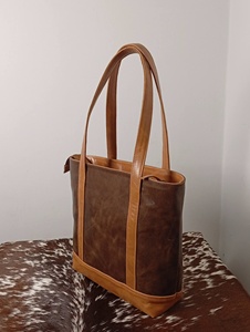 Bolso Tote Portátil de Cuero Genuino para Mujer con Cadenas, Cierre de Cremallera de Color Sólido, Estilo Minimalista, Uso Diario, Todas las Temporadas - Product Image 2