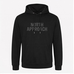 Sweat-shirt à capuche pour homme North Approach, noir, en coton French Terry, décontracté, avec poche avant, coupe classique, pour l'automne - Product Image 1