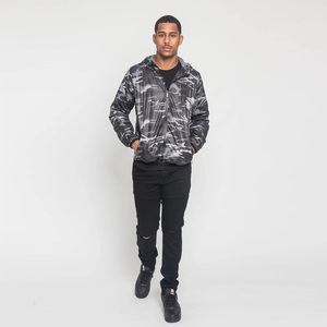 Wholesale Men's Camouflage Print Hooded <b>Waterproof</b> Windbreaker <b>Jacket</b> Zip Front Regular Fit Polyester Outdoor Wear - Product Image 5