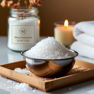 Sal de Baño del Himalaya Natural Blanca de Grano Fino Tallada en Piedra, Ecológica, Mineral Fresco para Terapia de Spa, Cristal Relajante para Baño Corporal - Product Image 1