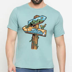 Camisetas de Hombre de Alta Calidad, Estilo Hip Hop, Manga Corta, 100% Algodón, Tejido de Punto, Impresión DTG, Serigrafía Gráfica, Secado Rápido, Transpirables - Product Image 1