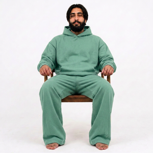 Ensemble survêtement personnalisé pour marques de mode masculine, avec ensemble de sweats à capuche streetwear en gros et ensemble de sweats à capuche oversize en gros - Product Image 1