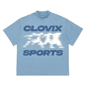 Clovix Sports Mens <b>Top</b> Quality Heavyweight Short Sleeve T Shirt Regular Fit Cotton Graphic Printed Casual Summer Apparel - Product Image 2