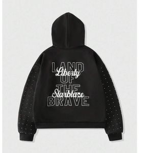 เสื้อฮู้ดซิปประดับเพชรแบบกำหนดเองสำหรับผู้ชาย สไตล์ Y2K โอเวอร์ไซส์ วินเทจ สตรีทแวร์ ผ้าฟลีซหนานุ่ม เสื้อแจ็คเก็ตกราฟิกแบบซิปเต็มตัว ชุดวอร์ม - Product Image 2