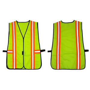 Chaleco de trabajo reflectante de alta visibilidad para adultos, personalizado, en color sólido, muy vendido. - Product Image 4