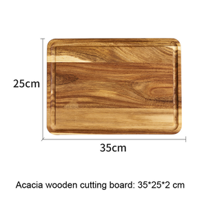 Planche à découper en bois d'acacia Ecokanji de grande taille avec poignées, épaisseur 1,5 cm, écologique, pour servir - Indispensable en cuisine - Product Image 5
