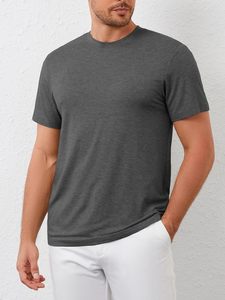 T-shirt en coton à manches courtes pour homme – Vente en gros, respirant, col rond, décontracté, coupe ajustée, tissu jersey doux, personnalisable - Product Image 2