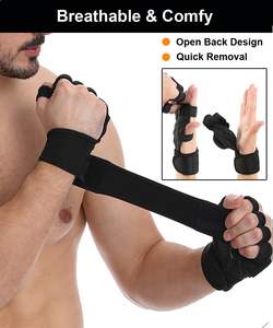 Guantes de Levantamiento de Pesas, Muñequeras para Levantamiento de Pesas, Guantes de Gimnasio para Hombres, Guantes de Entrenamiento para Hombres - Product Image 5