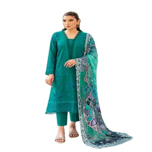 Costume trois pièces Salwar Kameez pour femme Ramsha Vol ANDAAZ conçu robe panjabi pakistanaise broderie de pelouse pour les fêtes de festivals - Product Image 1