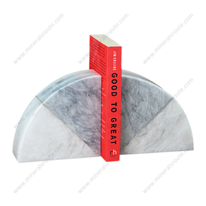 Nouveauté : Porte-livres en marbre naturel gris et blanc gravé sur mesure avec emballage personnalisé pour livres et cadeaux - Product Image 3