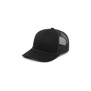 Unisex Black White Contrast Color Trucker <b>Hat</b> 6-Panel Mesh Fabric Casual Adjustable Adult Cap Spring <b>Summer</b> - Product Image 3