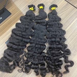 Extensions de cheveux à pointe en kératine de 26 pouces, qualité supérieure, pointe en K, cheveux naturels bouclés européens, pointe vietnamienne - Product Image 5