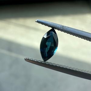 Zafiro natural azul verdoso talla marquesa, piedra preciosa suelta facetada para fabricación de joyas, diseño al por mayor - Product Image 4