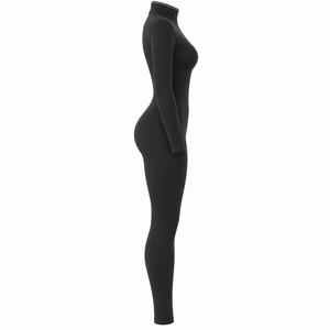 Wholesale Custom Men's Eco-Friendly <b>PVC</b> Long Sleeve Half Zip <b>Jumpsuit</b> Four Way Stretch Sauna Suits Gym Fitness Bodysuit OEM - Product Image 5