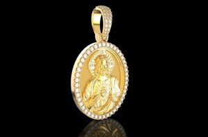 Pendentif JESUS personnalisé en diamant Hip Hop Iced Out, diamant cultivé en laboratoire, plaqué argent 925, bijoux de luxe pour femmes, certifié IGI - Product Image 4