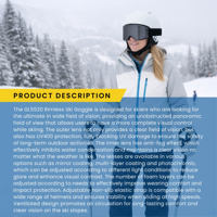 Sans cadre lunettes de ski lunettes