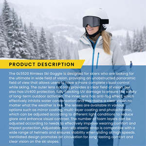 Sans cadre lunettes de ski lunettes - Product Image 6