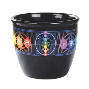 Vente en gros Porte-Palo Santo en céramique écologique avec motif à sept chakras disponible en différents modèles et tailles au meilleur prix - Product Image 2