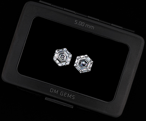 Pendientes de Diamantes de Laboratorio con Corte Hexagonal de 5.0 MM, Perforados con Láser, Venta al por Mayor, Diamantes de Laboratorio de Color Fantasía, Corte Antiguo Único - Product Image 4