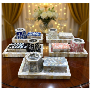 Mabkhara Árabe de Madera con Incrustaciones de Nácar, Quemador de Bakhoor y Oud, Set de Caja con Bandeja, Regalo de Ramadán, Estilo de Oriente Medio con Incrustaciones de Hueso - Product Image 6