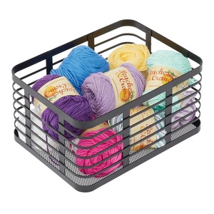 Industrial Style Metal <b>Storage</b> <b>Basket</b> Durable <b>Mesh</b> Organizer for Laundry Room - Product Image 5