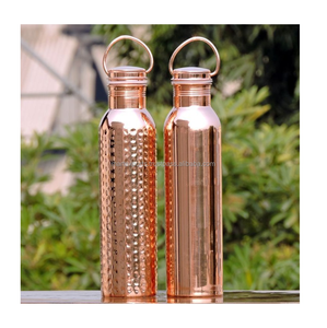 ขวดทองแดงทำด้วยมือเพื่อสุขภาพที่มีพื้นผิวที่เป็นเอกลักษณ์เป็นมิตรกับสิ่งแวดล้อมใช้งานได้ทุกวันน้ำดื่มน้ำเดือด - Product Image 4