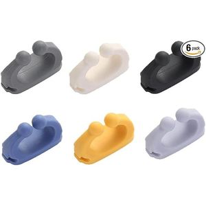 Set di 6 Ganci Adesivi in Silicone per Rasoio, Porta Asciugamani da Parete, Organizzatori per Chiavi, Cavi e Oggetti Vari - Product Image 1
