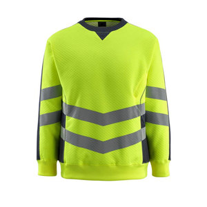 เสื้อกั๊กสะท้อนแสงแขนยาวแบบมองเห็นได้ชัดเจน ขายส่ง เสื้อสเวตเชิ้ตคอกลมแบบหนา เสื้อสเวตเชิ้ตสำหรับส่งอาหาร - Product Image 1