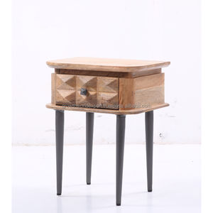 2024 meilleur luxe en bois sculpture stockage chevet tables de chevet Style moderne 1 tiroir pour chambre et salle à manger dernière gamme meubles - Product Image 1