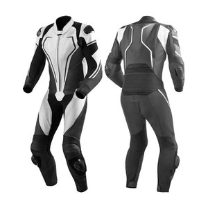 Combinaison de course moto unisexe en cuir véritable LW-MBS-0005 Lawd Sports, fermeture éclair intégrale, emplacements personnalisables pour logo (dorsal/avant) – Haute qualité - Product Image 1