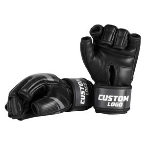 Guantes de Entrenamiento de MMA con Dedos Descubiertos, de Cuero PU, con Soporte para Muñeca - Product Image 4