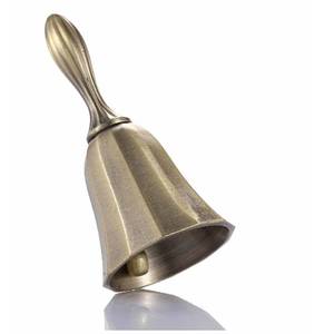 Cloche traditionnelle en laiton doré super sonore, faite à la main, pour mariage, Noël, remise de diplôme, chambre d'étudiant, salle de classe - Product Image 5