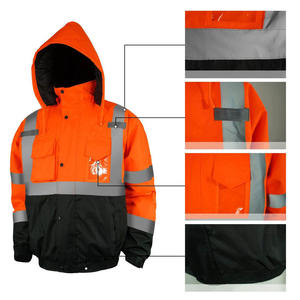 Reflective <b>Security</b> Traffic Fluorescent Hi Vis High Viz Visibility Workwear Safety Work Class 3 Jacket - Product Image 4