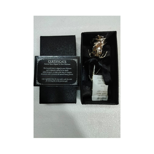 Rose naturelle de luxe, véritable, trempée dans du platine pur, plaquée or 24 carats, avec certificat, coffret cadeau pour la Saint-Valentin - Product Image 1