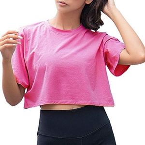 Blusa de Mujer Elástica y Suave con Cuello Redondo, Manga Corta, Spandex y Poliéster, Estilo Casual, Ajustada, Elegante para Uso Diario - Product Image 1