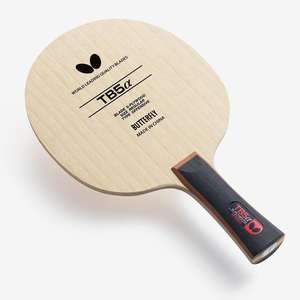 OFERTA: Madera de tenis de mesa TB5 FL 37001 para principiantes, ofensiva, con agarre flared, 5 capas de madera, alto rebote y control, 158x152mm - Product Image 1