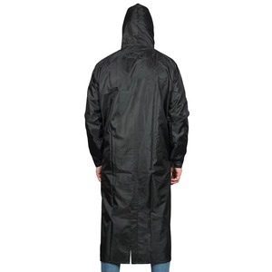 Impermeable Ligero de Primera Calidad, Largo, Plegable, con Capucha, Cierre Rojo, de Poliéster, para Hombre - Product Image 4