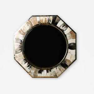 Cadre de miroir décoratif en corne de buffle naturelle, fait main, personnalisable toutes tailles - Product Image 1