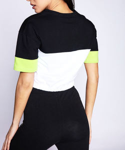 Women Crop T Shirt High Quality Custom Plain Heavyweight Organic Cotton Short Sleeve Drop Shoulder Boxy Casual Ladies Crop <b>Tops</b> - Product Image 2