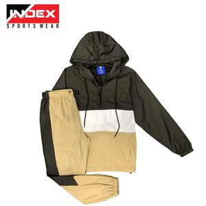 Conjunto Deportivo Unisex INDEX con Capucha, Chaqueta con Cierre y Bloques de Color de Manga Larga y Pantalones, Ligero, de Poliéster, para Primavera - Product Image 3
