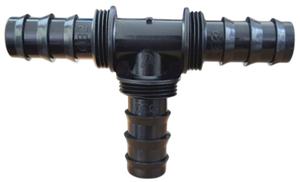 Connecteur de tuyau en PVC en forme de T, raccord à barbillon de 16 mm, 3 sorties pour tuyaux PE, système d'irrigation de jardin, pression de 1 à 4 bars, certifié ISO - Product Image 1