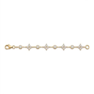 Bracelet en or massif 18 carats pour femme, diamants taille brillant ronds, couleur G naturelle, style classique, à porter au quotidien - Product Image 1