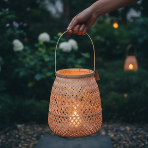 Bamboo <b>Lantern</b> Vietnam Best Selling Handmade Eco-friendly Candle Holders Natural Table <b>Lamp</b> Handles Home & Gardens Decor - Product Image 3