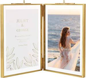 Customized Horizontal Home Decor Glass & Metal Hanging Picture <b>Frame</b> for Wall Decoration,with 2 Sides Glass Picture <b>Frame</b> - Product Image 5