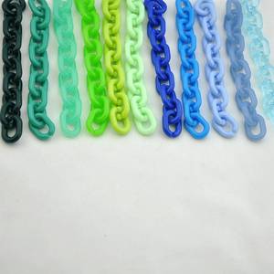 Collar de resina grande de estilo moderno con mezcla de colores, hecho a mano, punk, hueco, grueso, largo, para cumpleaños, cadena de pared, decoración del hogar. - Product Image 4