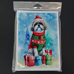 การ์ดอวยพรคริสต์มาส Shih Tzu แปลกๆขนาด8 A7ขนาด5x7พร้อมซอง - Product Image 3
